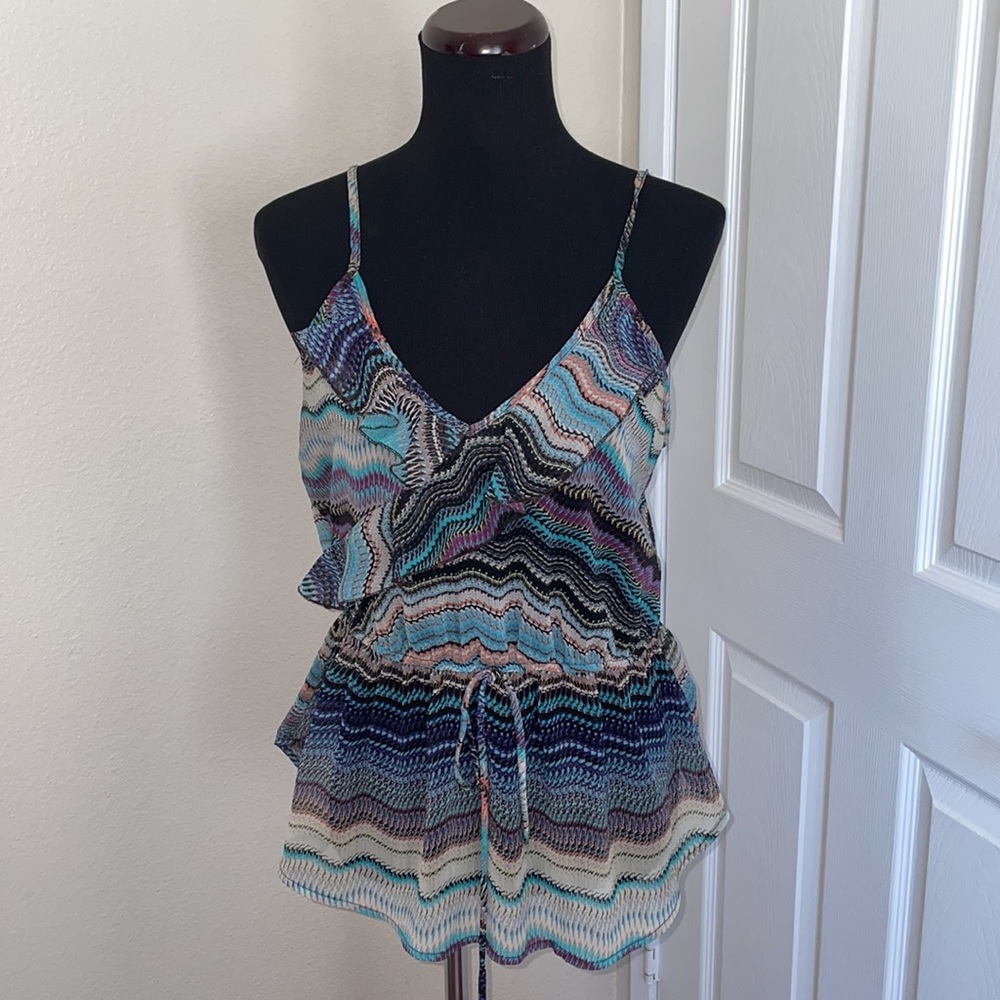 Happening in the present Beautiful Ruffle Tank Top